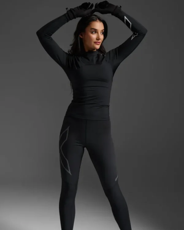 Outlet 2XU Ignition Compression Long Sleeve Black/Silver