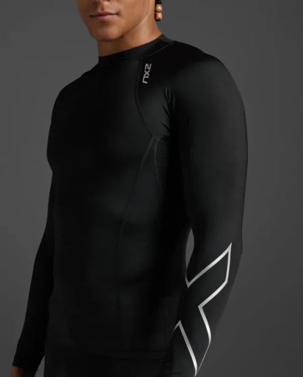 Sale 2XU Ignition Compression Long Sleeve Black/Silver