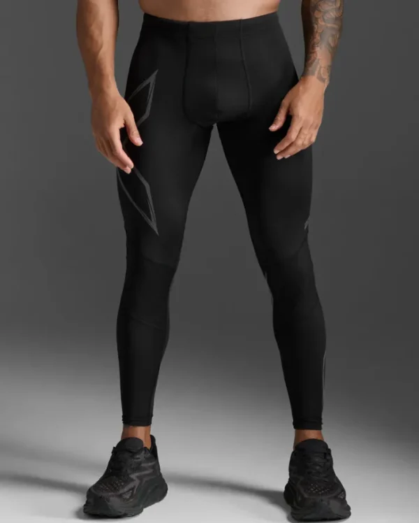 New 2XU Ignition Shield Compression Tights Black/Black Reflective