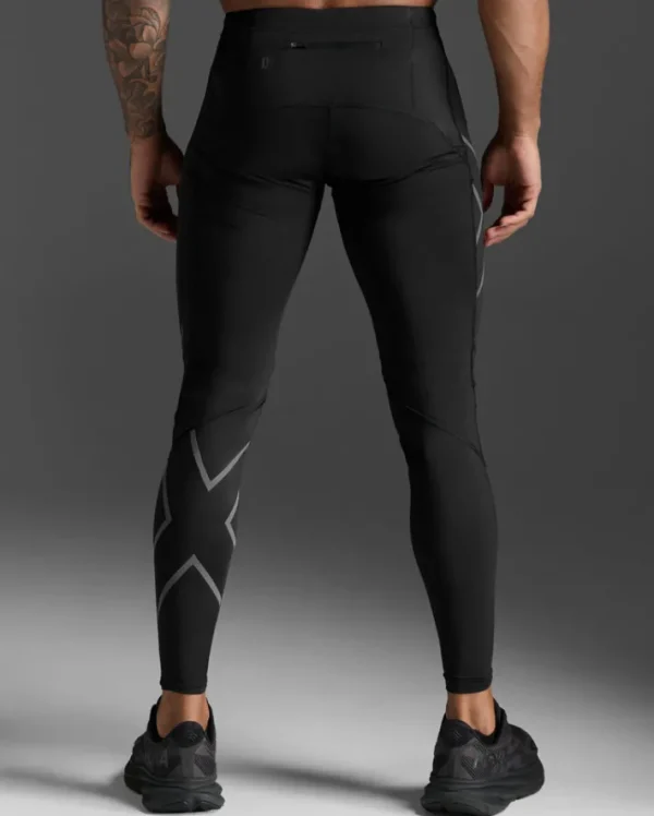 New 2XU Ignition Shield Compression Tights Black/Black Reflective