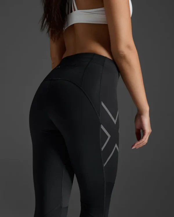 New 2XU Ignition Shield Compression Tights Black/Black Reflective