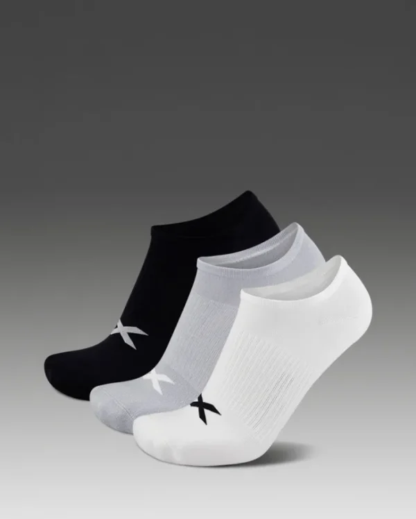 Fashion 2XU Invisible Socks 3 Pack Three/Colour