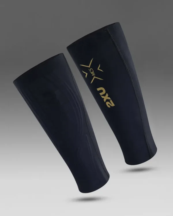 Outlet 2XU Light Speed Compression Calf Guards Black/Gold