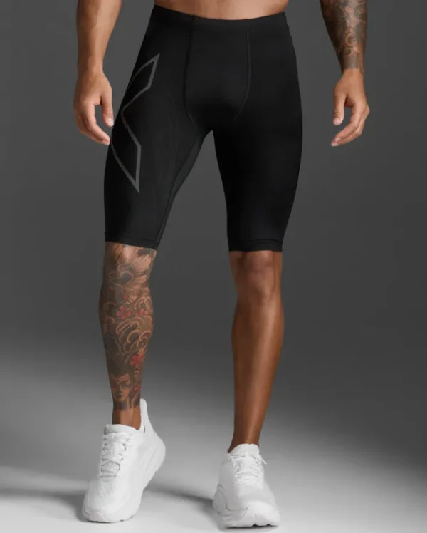 Online 2XU Light Speed Compression Shorts Black/ Black Reflective