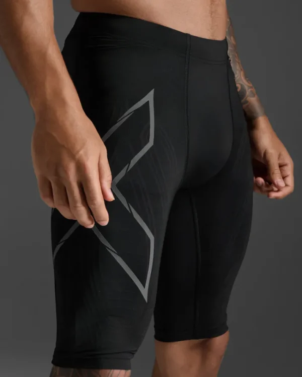 Online 2XU Light Speed Compression Shorts Black/ Black Reflective