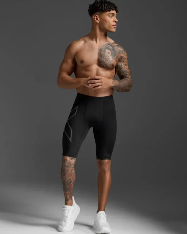 Online 2XU Light Speed Compression Shorts Black/ Black Reflective