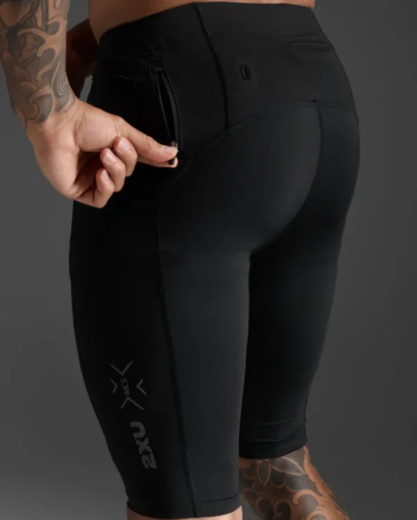 Online 2XU Light Speed Compression Shorts Black/ Black Reflective