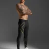 Clearance 2XU Light Speed Compression Tights Black/Gold Reflective