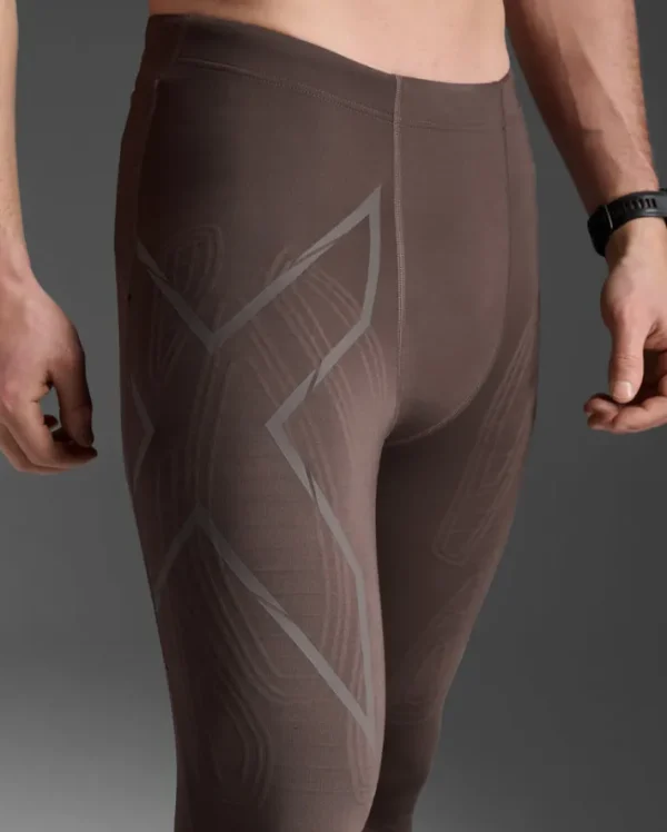 Discount 2XU Light Speed Compression Tights Raisin/Raisin Reflective