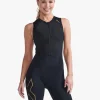 Hot 2XU Light Speed Front Zip Trisuit Black/Gold