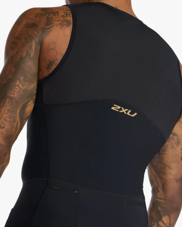 Discount 2XU Light Speed Front Zip Trisuit Black/Gold