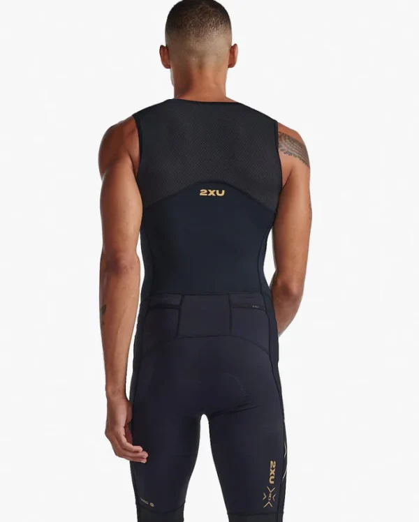 Discount 2XU Light Speed Front Zip Trisuit Black/Gold