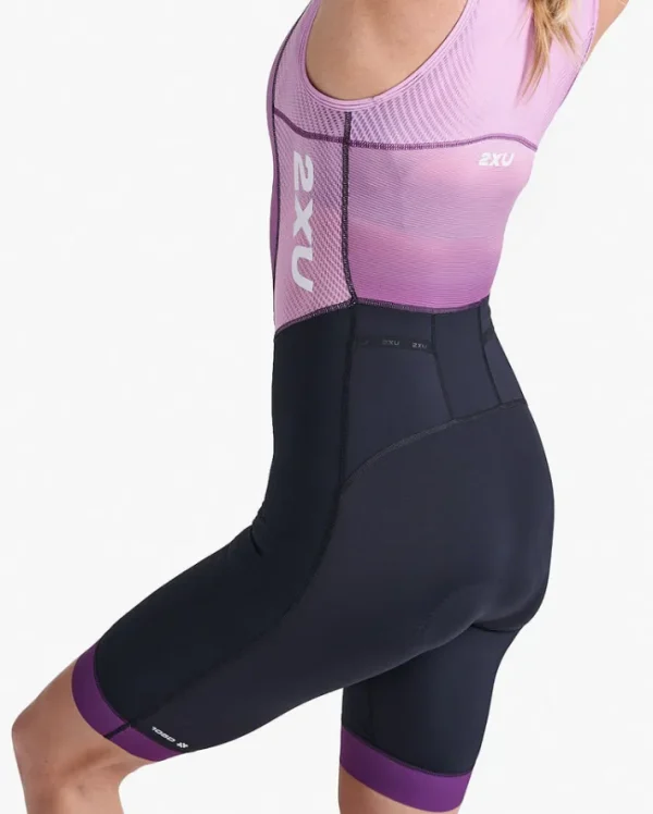 Best 2XU Light Speed Front Zip Trisuit Wood Violet/Pastel Pink