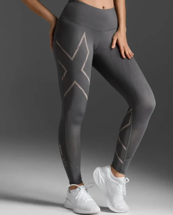 Sale 2XU Light Speed Mid-Rise Compression Tights Jupiter/Carbon Reflective