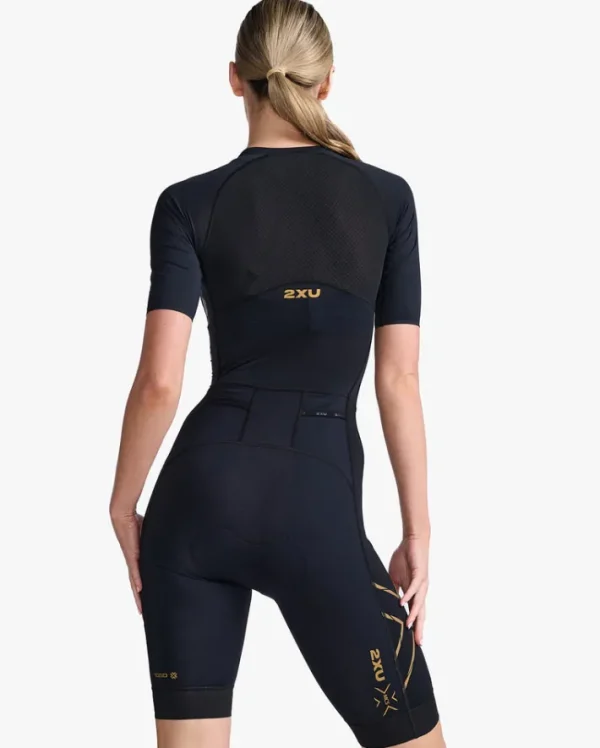 Best 2XU Light Speed Sleeved Trisuit Black/Gold