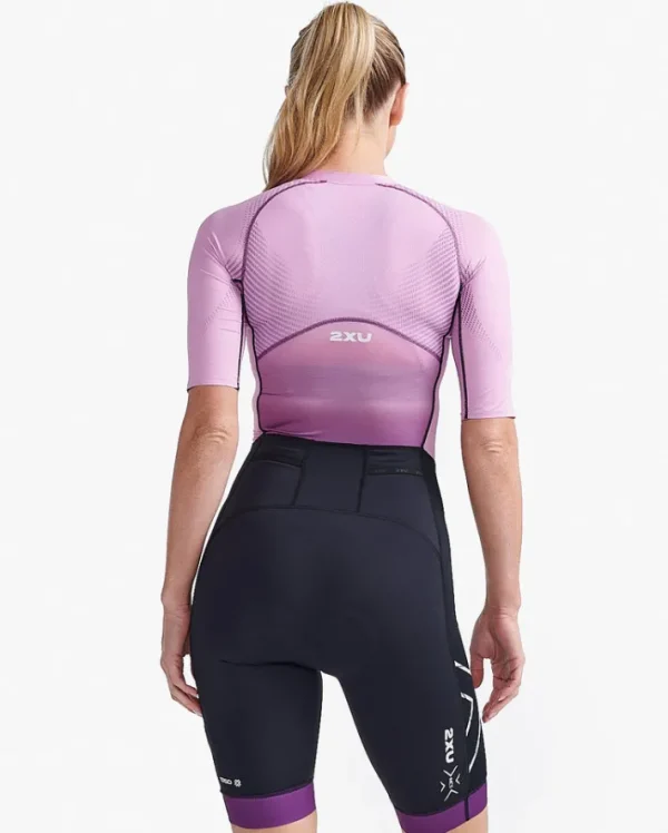 Best 2XU Light Speed Sleeved Trisuit Wood Violet/Pastel Pink