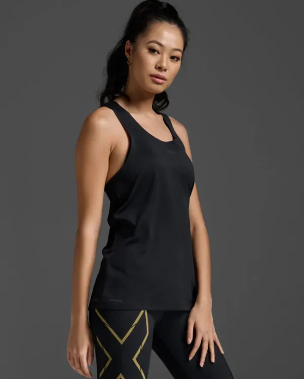 Sale 2XU Light Speed Tech Singlet Black/Black Reflective