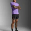 Fashion 2XU Light Speed Tech Tee Grape Fizz/Black Reflective