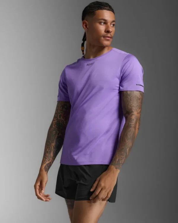 Fashion 2XU Light Speed Tech Tee Grape Fizz/Black Reflective