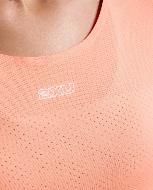 Hot 2XU Light Speed Tech Tee Digital Peach/White Reflective