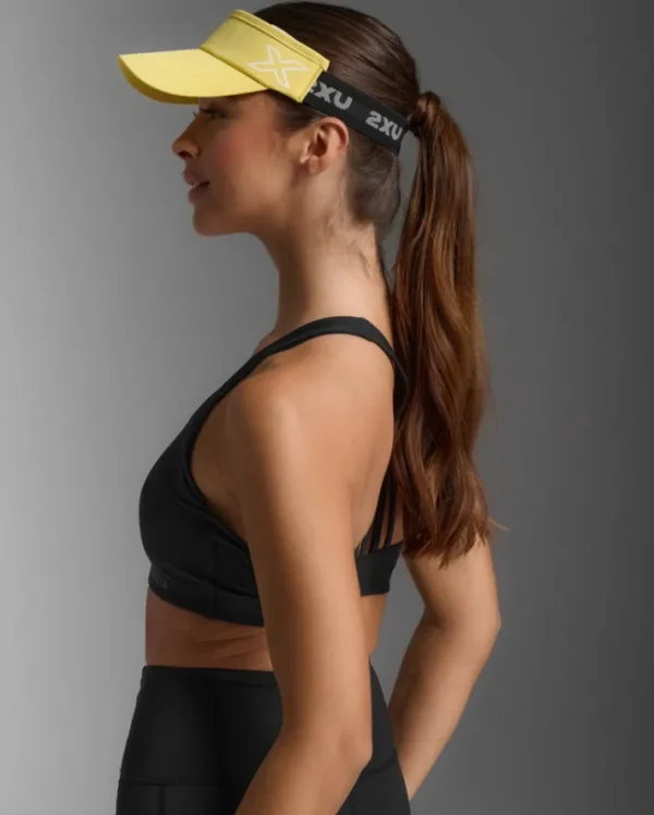 Sale 2XU Performance Visor Pixel Lemon/White