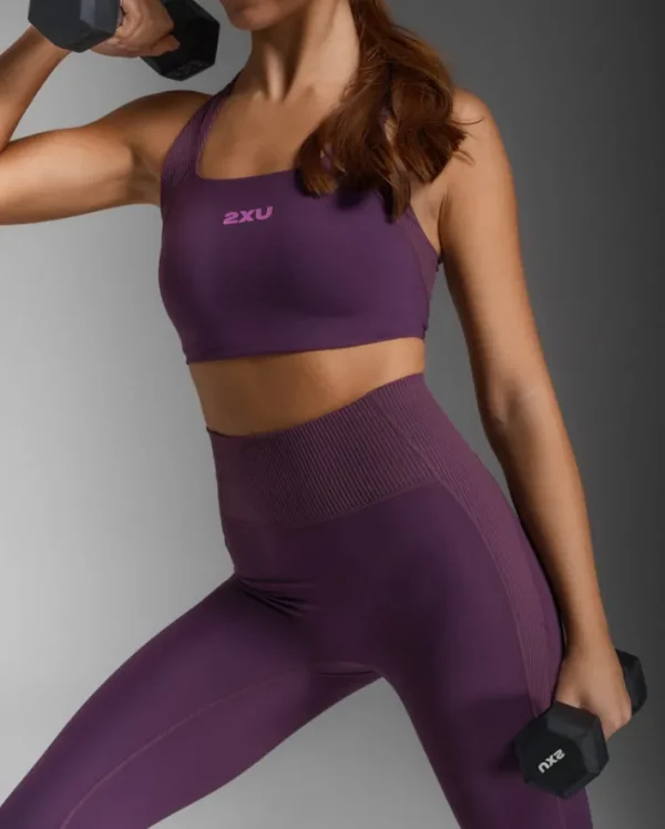 New 2XU Ribbed Longline Low Impact Bra