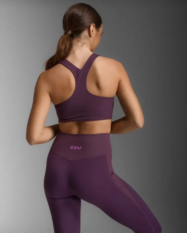 New 2XU Ribbed Longline Low Impact Bra