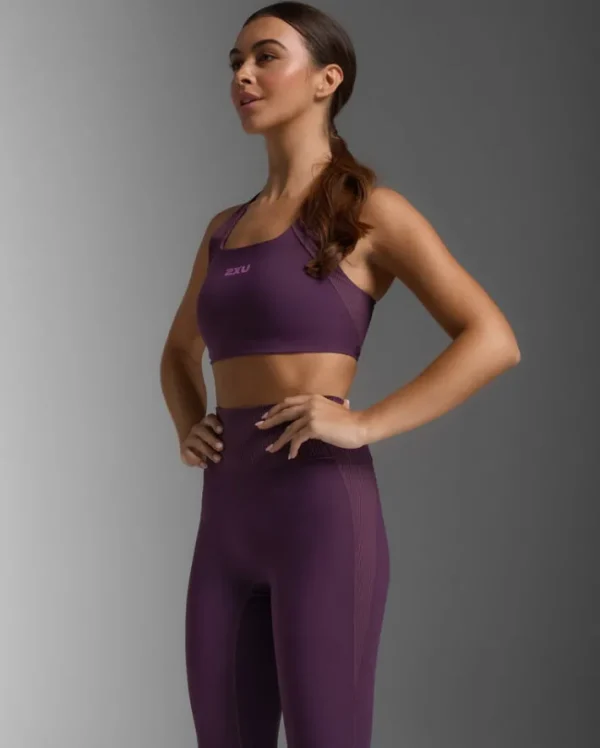 New 2XU Ribbed Longline Low Impact Bra