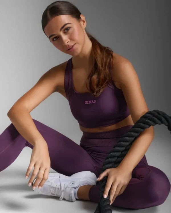 New 2XU Ribbed Longline Low Impact Bra