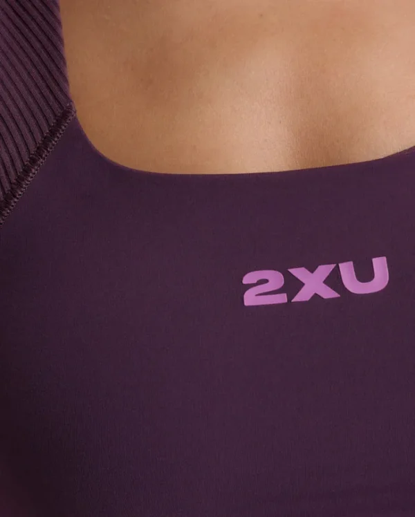 New 2XU Ribbed Longline Low Impact Bra