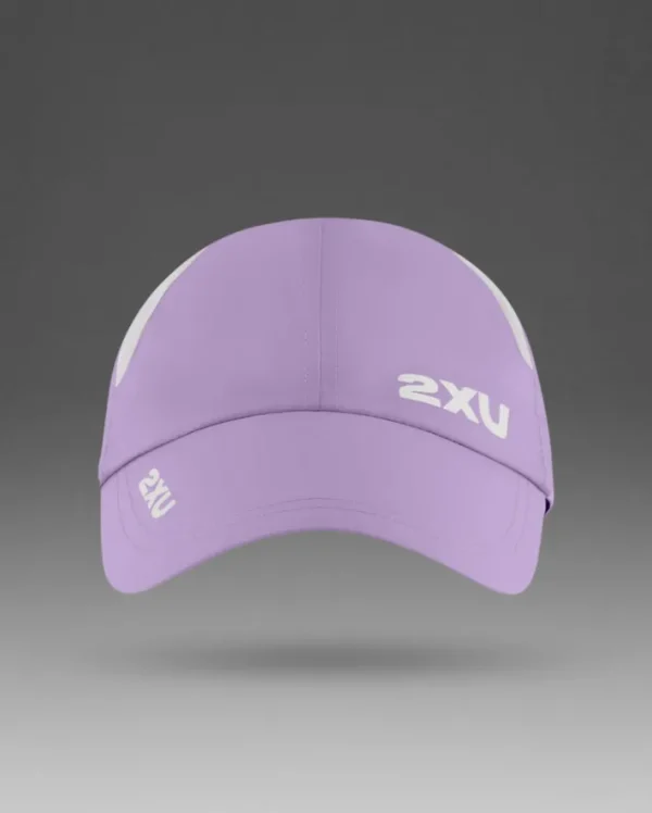 Hot 2XU Run Cap Grape Fizz/White