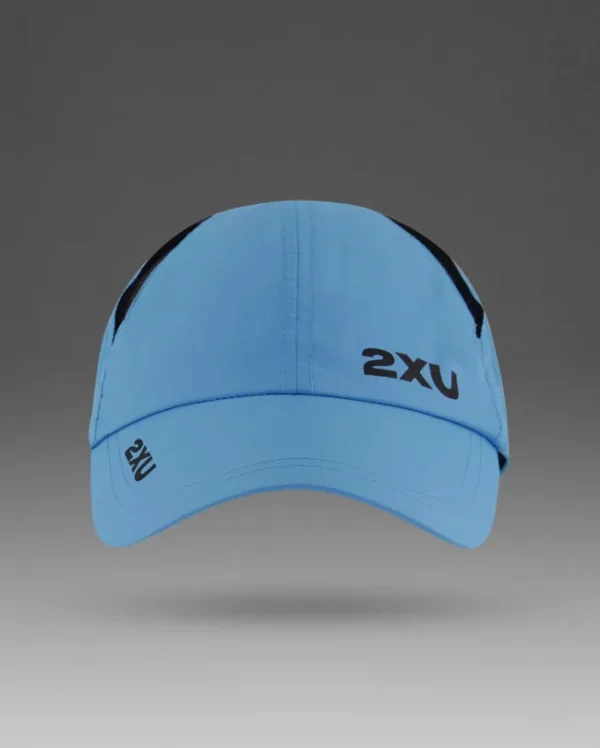 Clearance 2XU Run Cap Azure Blue/Black