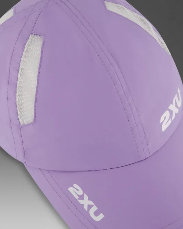 Hot 2XU Run Cap Grape Fizz/White