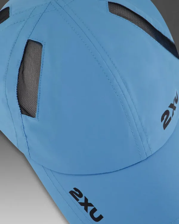 Clearance 2XU Run Cap Azure Blue/Black