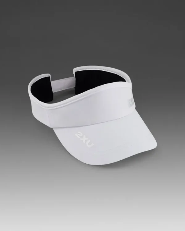 Discount 2XU Run Visor White/White