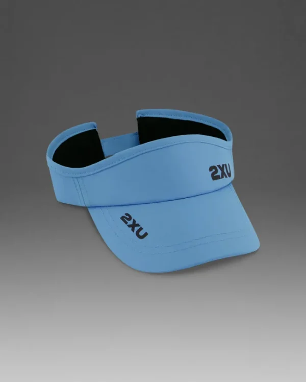 Sale 2XU Run Visor Azure Blue/Black