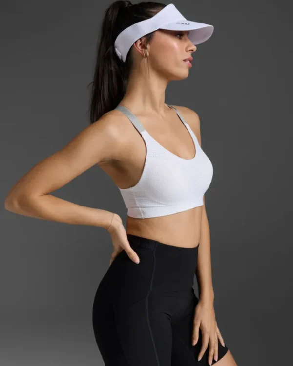 Discount 2XU Run Visor White/White