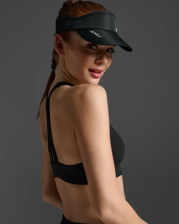 Online 2XU Run Visor Black/Black