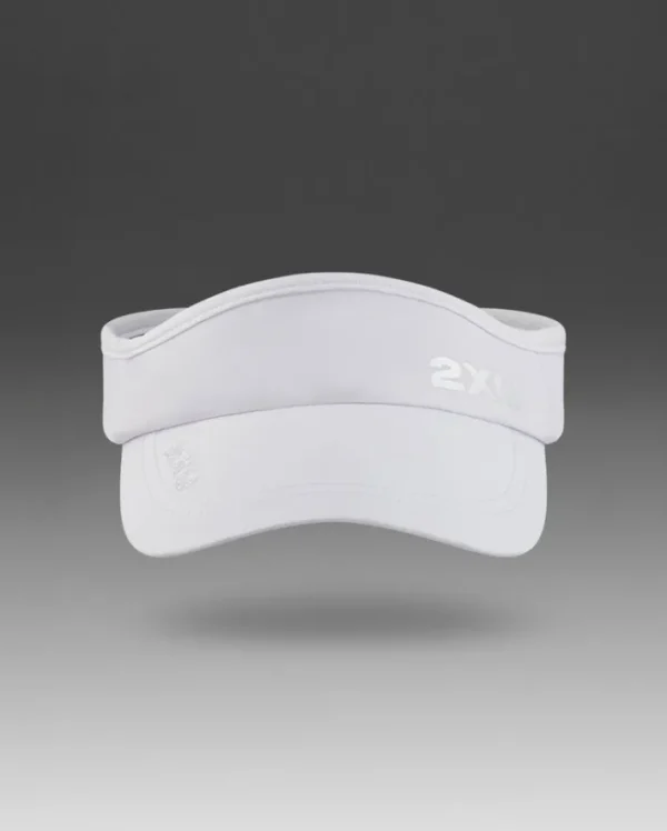 Discount 2XU Run Visor White/White