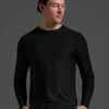 New 2XU Signature Long Sleeve Tee Black/Black