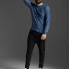 Online 2XU Signature Long Sleeve Tee Indigo/Indigo