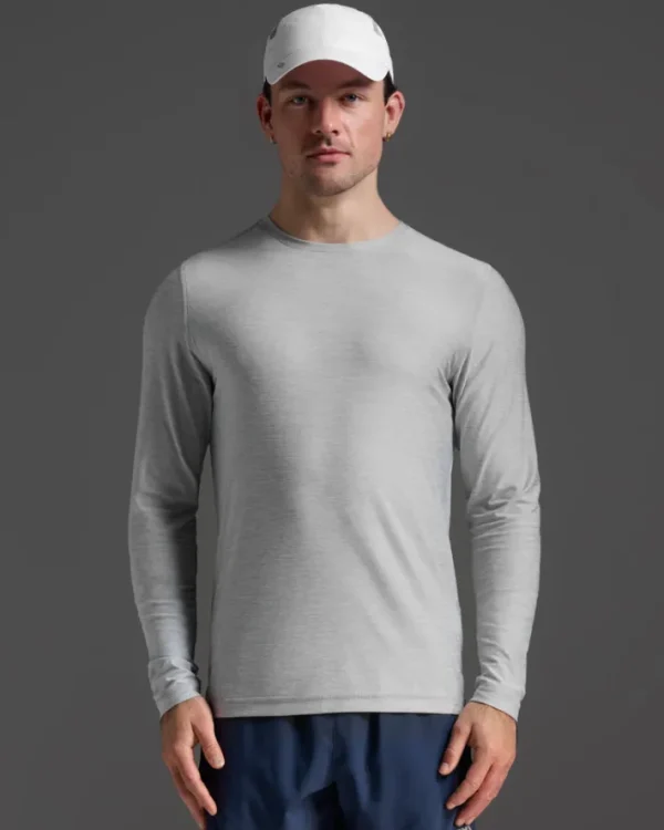 Best 2XU Signature Long Sleeve Tee Harbor Mist/Harbor Mist