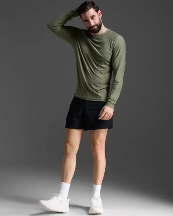 Sale 2XU Signature Long Sleeve Tee Hunter Green/Hunter Green