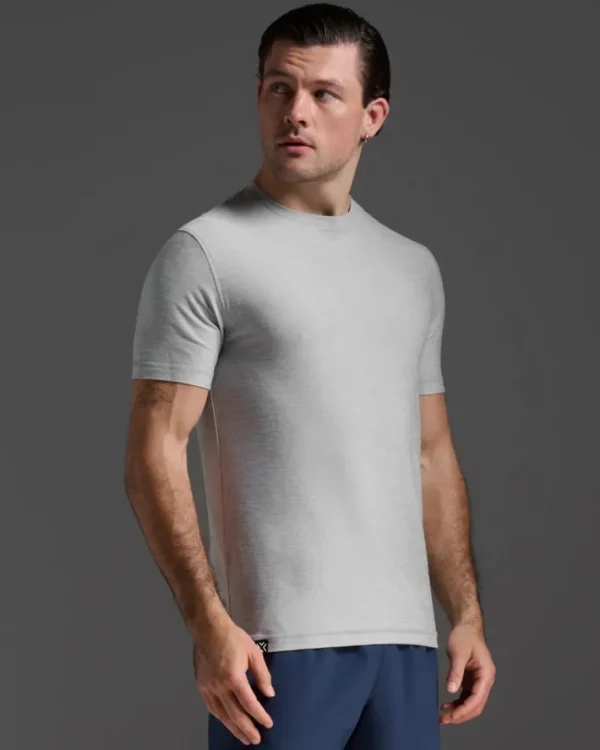 Fashion 2XU Signature Tee Harbor Mist/Harbor Mist