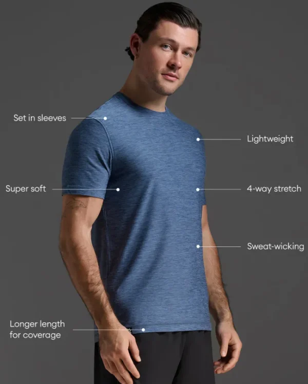 Sale 2XU Signature Tee Indigo/Indigo