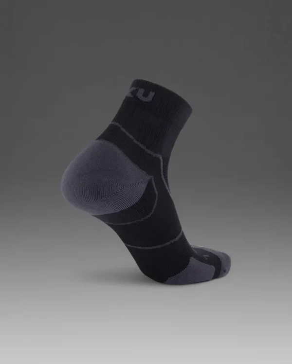 Online 2XU Vectr Cushion 1/4 Crew Compression Socks Black/Titanium