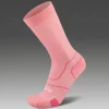 Sale 2XU Vectr Cushion Crew Socks Pink Glow/White