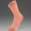 Clearance 2XU Vectr Cushion Crew Socks Digital Peach/White