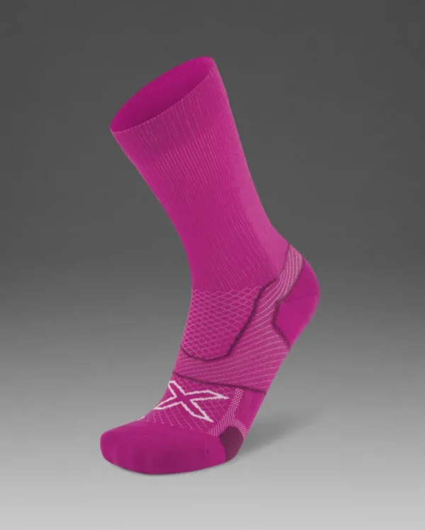 Best 2XU Vectr Cushion Crew Socks Hyper Violet/White