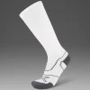 Online 2XU Vectr Cushion Full Length Compression Socks White/Grey